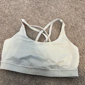 grey lululemon sports bra with padding